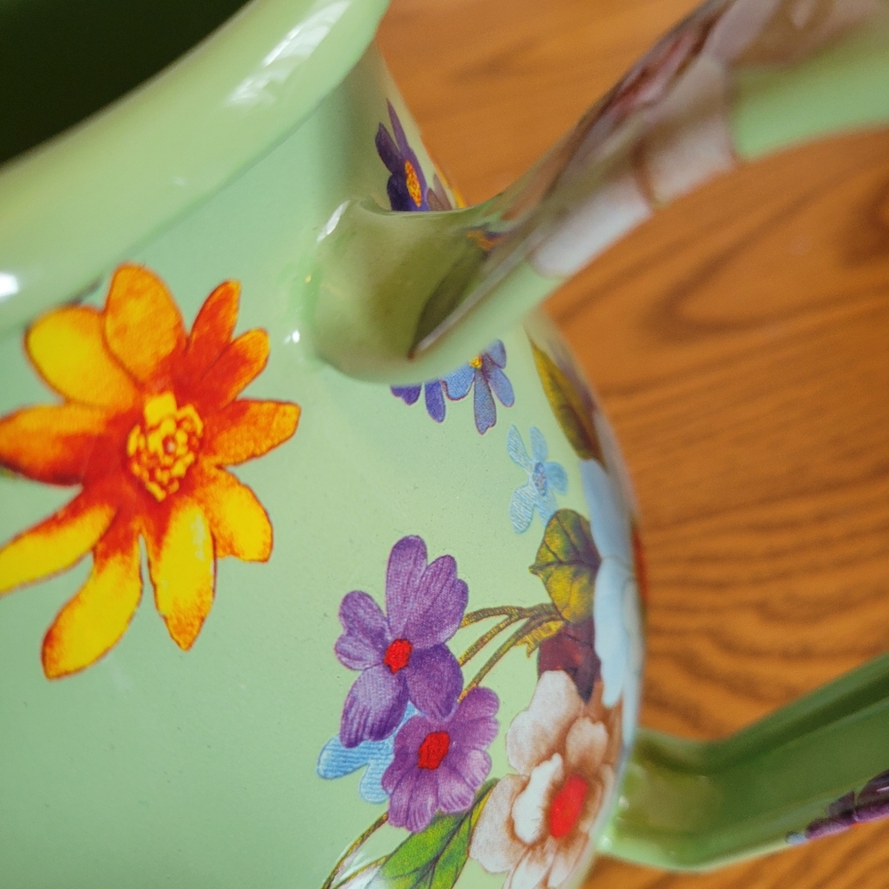 MacKenzie-Childs Floral Green Pitcher - Picture 4 of 9